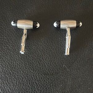 Silver and Black Cufflinks